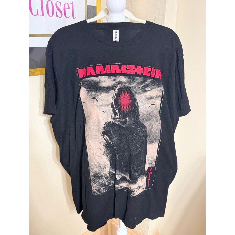 Rammstein Zeit Album Graphic T-Shirt Mens Xl Black Industrial Metal Band Tee